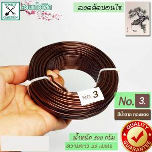 ลวดบอนไซ เบอร์3 ครึ่งกิโล ลวดสำหรับดัดกิ่งบอนไซ ไม่เป็นสนิม ลวดใช้มัดต้นไม้ มัดกล้วยไม้ ลวดมัดต้นไม้ในสวน