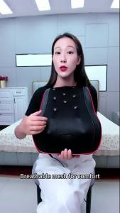 Electric Pillow Massager Heating Adjustable Neck Back Muscle Relief Device With Remote Control