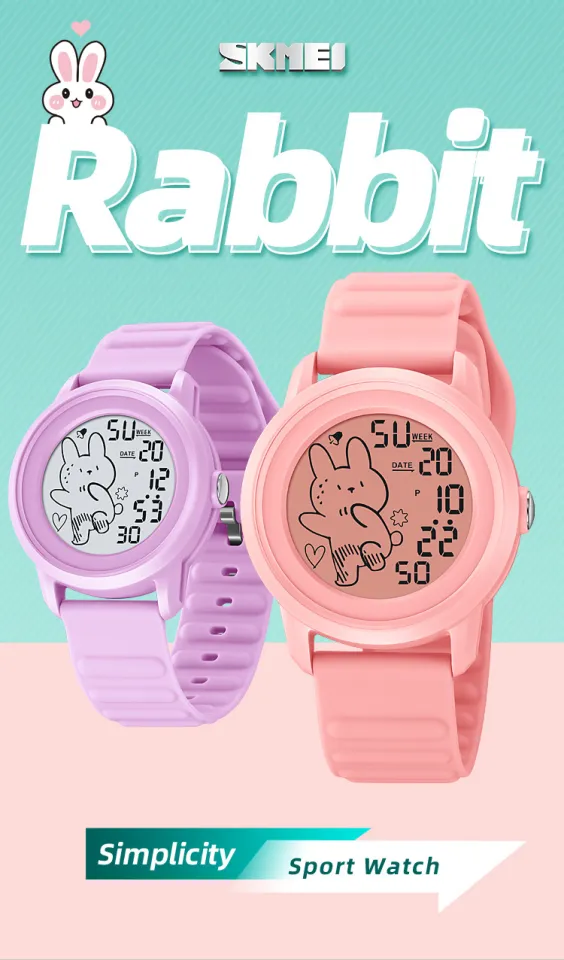 SKMEI Luxury Brand Cartoon Rabbit Pattern Sport Watches For
