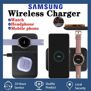 Samsung Wireless Charger 15W 2 in 1/Fast Charger/For Headphones/mobile phones/watchesFor Galaxy Series/buds Series earbuds Galaxy Watch 4/3