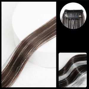 JON09 Dazzles ดิ้นผมประกายแวววาว Twinkle hair กลิตเตอร์ ชิ้นผมยาวตรง เครื่องมือถักเปียผม เครื่องประดับศีรษะเด็กหญิง ผมต่อสังเคราะห์ สำหรับผู้หญิง