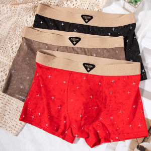 ANDERSON TALISCA Starry Cotton 1pcs/3pcs Underwear Men Boxer Hot Underpants Man Penis Mens Boxers Boxershorts Size L-3XL HS2606