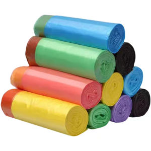 Saco De Lixo Descartável Portátil Com Cordão Alça Cordão Abertura Cozinha Plástico Fechamento Automático Saco De Lixo Doméstico 45cmx50cm  抽绳垃圾袋 一次性加厚垃圾袋