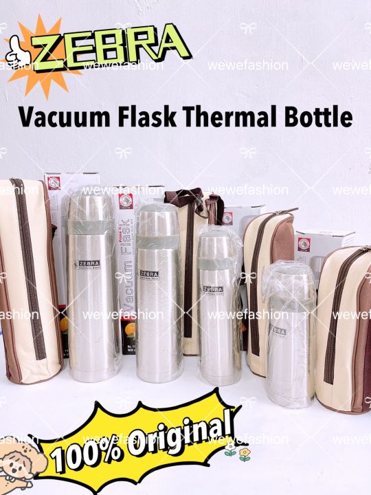 READY STOCK!!!ZEBRA SUS304 Stainless Steel Vacuum Flask Thermal Bottle 350ml/450ml/800ml/1L Lazada