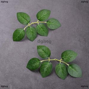 [COD] dgheg 10/30/50pcs กุหลาบใบเทียมสีเขียวกุหลาบปลอมใบ DIY CRAFT