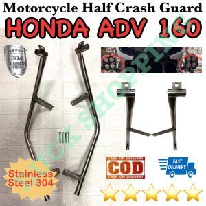Honda ADV 160 Motorcycle Stainless Steel 304 Half Crash Guard Pair For Honda ADV 160 Good Quality Made In Thailand