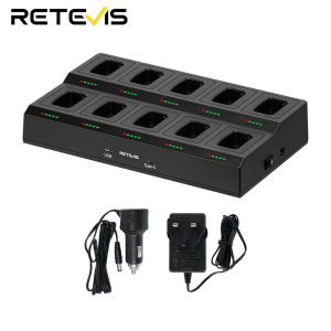 Retevis RTC777H Ten-Way Two Way Radio Charger Station for H777 H777D H77H 2 Way Radios