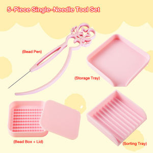 5Pcs DIY Handmade Fuse Beads Piing Tray Kit Efficient Padding Bead Pen Needle Pick Tray Plate DIY Craft Tools