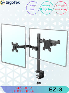 H180 - Giá treo 2 màn hình - 17-35 inch - Giá đỡ 2 màn hình