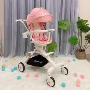 Xe Đẩy Cao Cấp 2 Chiều Gấp Gọn 3 Mức Ngả Tựa Lưng Cho Bé V-BABY IX600