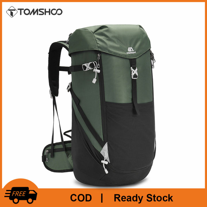 TOMSHOO 50L Mountaineering Backpack Waterproof Outdoor Running Bag Bicycle  Bag Large Capacity Riding Bag Breathable Jogging Travel Daypack Bag for