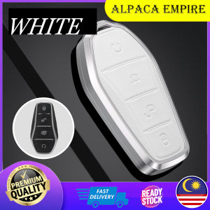 Kunci Kereta BYD Premium Key Cover Aluminium Alloy Genuine Leather Key Cover for BYD ATTO 3