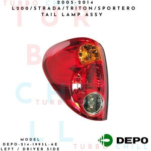 2005-2014 L200/STRADA/TRITON/SPORTERO TAIL LAMP ASSY ECE DEPO-214-1993L-AE LEFT / DRIVER SIDE