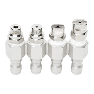 Industrial Strength J Handle Nozzles 5000PSI Pressure Rate PTFE Taped Connection For Downstream Chemicals Injectors