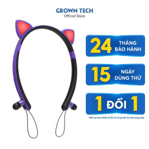 Tai nghe bluetooth GrownTech ZW-29 TWS blutooth không dây tai mèo phát sáng led cưng xỉu