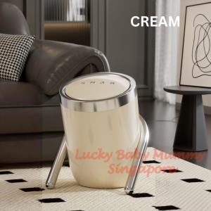 Minimalist Slanted Opening Trash Bin 12L | Lazy-Friendly Flip Top Garbage Can【Rainbow Culture】