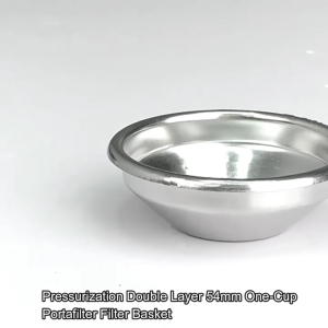 Bộ lọc cà phê giỏ mù bát cho máy pha cà phê Expresso Máy pha cà phê thép không gỉ duy nhất phục vụ giỏ