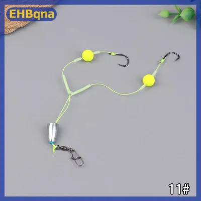 EHBqna 1Pc Double Hook Fishing Hair Rigs Hook Reverse Bottom Line Suspension Carp Fishing Hook Ready Made Anti Bottom Carp Rigs