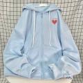 Áo Khoác Nỉ, Áo Hoodie Khóa Vải Nỉ Bông Cotton Ấm Áp Mềm Mịn, Hình Trái Tim Love Art Nhỏ Xinh Dành Cho Bé. 