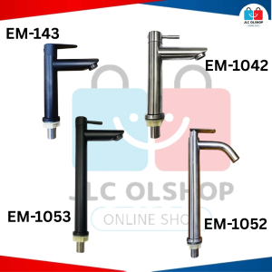 em-143 em-1052 em-1042Black and stainless aluminum sinle water faucet