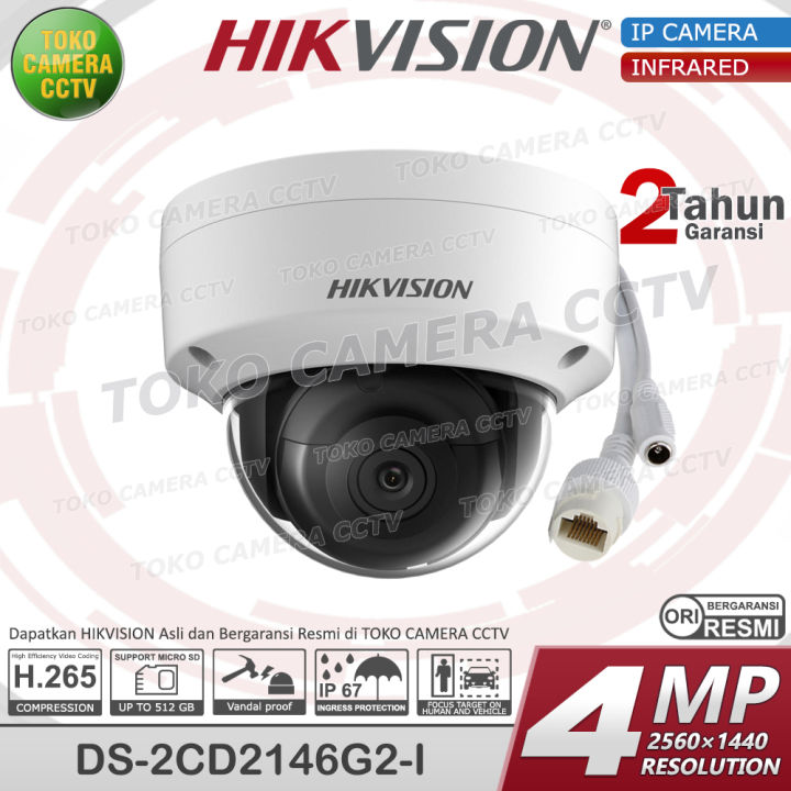 Ip Camera Mp Hikvision Ds Cd G I Kamera Dome Exir Mp Hikvision Acusense Lazada Indonesia