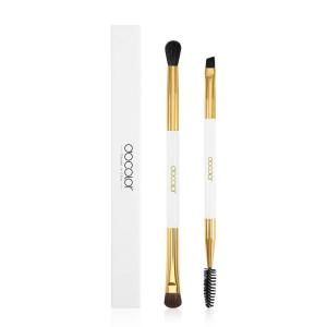 Bộ cọ chải lông mày Docolor Duo bao gồm cọ chải lông mày và cọ tán phấn mắt 2 chiếc. Cọ chải lông mày chuyên dụng với đầu cọ vát góc và lông cọ tổng hợp cao cấp dùng để tạo đường viền và định hình lông mày. Cọ chải lông mày/mi (màu trắng và vàng).