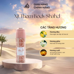 Xịt Thơm Body Mist Lattafa Lưu Hương Lâu Khử Mùi Hiệu Quả chai 200ml