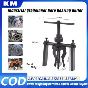 3 Jaw Pilot Inner Bearing Puller Treker Pilot Bearing Puller Treker Alat Pembuka Bearing Gear 3-Jaw Extractor Car Separation Bearing Device Tools