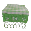 Taplak Alas Kulkas Motif Kotak-kotak Warna Hijau Melon. 