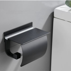 Aluminum Black/Silver Tissue Paper Rack Roll Paper Holder for Bathroom Toilet Hotel - Nail & Glue Paper Towel Box2026