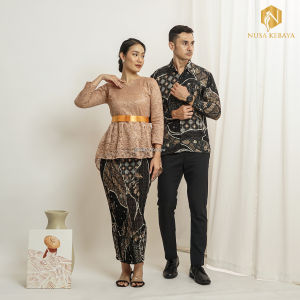 Nusa Kebaya Setelan Kebaya Aurora Brokat Couple Kemeja Batik Baju Couple Pasangan Kebaya Couple