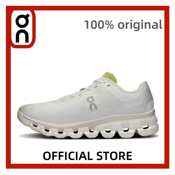 【100%Original】On Running Cloudflow White Yellow Low Heels Height Sneakers  Lazada PH