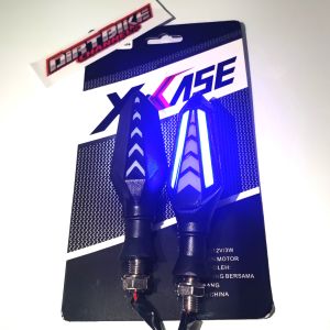 Lampu Sein Sen Running Panah 2 Sisi XCASE LED Biru WR 155 XSR MT R15 VVA Vixion Xabre KLX CRF YZ Xride MIO M3 J Soul GT BEAT SCOOPY VARIO GENIO NMAX PCX AEROX