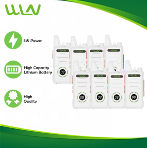 Wln KD-C1 Plus 2W UHF 400-470MHz 16 Channel Walkie Talkie Two Way Radio-SET OF 8
