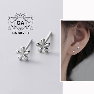 Hoa tai bạc bông hoa nhí 5 cánh khuyên tai bạc nụ S925 FLORA QA SILVER Earrings EA210404