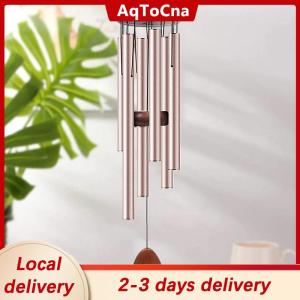[COD] AqToCna Ship within 24 hours Classic 26 Inch Aluminum Pipe Wind Chimes With Wooden Hanging Tag Farmhouses Terraces Gardens Balcony Corridor Decoration