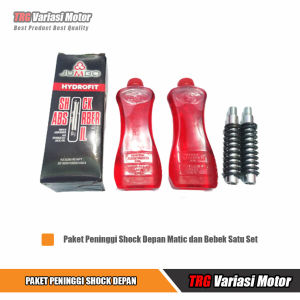 Paket Peninggi Shock Depan Matic dan Bebek TRG Variasi Ukuran 4 cm 6 cm 8 cm dan 10 cm