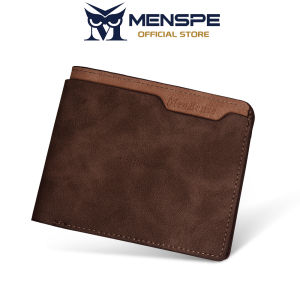 MENSPE Retro Wallet Mens Simple Short Wallet PU Matte Business Wallets Multi-Card Position Wallets Travel Purses Coin Pouch ID Credit Cards Holders