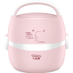 Electric lunch box double stainless steel liner heating hot rice plug in electric heating steaming rice cooker