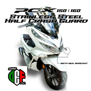 ⭐HONDA PCX 150•160  HALF CRASH GUARD STAINLESS STEEL CRASHGUARD PCX MOTORCYCLE ARMOR MOTO DEF