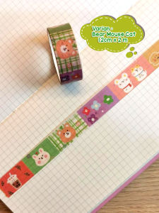 WASHITAPE MINI MOTIF KARTUN MASKING TAPE SELOTIP KERTAS JOURNALING TAPE UNTUK SCRAPBOOK
