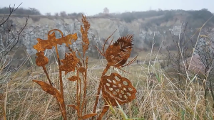 Antique Iron Heart Ground Stake Easy Installation Decoration For Garden Yard Patios Balcony Landscaping Accessories