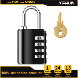 KIPRUN Combination Lock 4 Digit Security Padlock with Key Weatherproof Design Combo Lock for School Sports or Gym Locker Employee Locker Fence Gate Case Toolbox