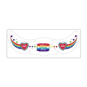 DYJKOUG Long Lasting Rainbow Freckles Face Tattoo Disposable Facial Art Face Temporary Tattoos Heart Waterproof Makeup Stickers Pride Month