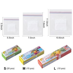 Reusable Food Storage Bag Fresh Keeping Bags Sealed Food Packing Bag with Double Zipper