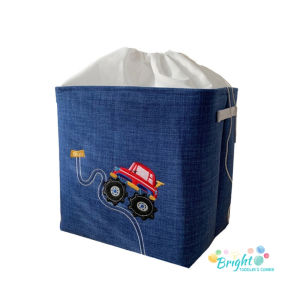 Vehicle Themed Storage Basket for Toys Clothes and Nursery Stuff Hamper