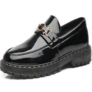 Falimottype Size 38-44 Mens Casual Leather Shoes British Style One Step Stepping Mens Youth Bright Face loafers