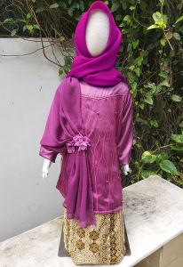 Tunik Anak Perempuan Lengan Panjang (selendang sampai belakang) 1-7 tahun