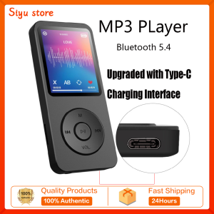 MP3 Player Portable Music Player Bluetooth 5.4 Music Stereo Player 1.8 inch Screen Support FM Radio E-Book Recording