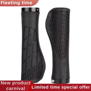 Fleeting time 1Pair Bicycle Grips Shockproof Bike Handlebar Cover Anti-Slip Lockable Grips Ergonomic Cycling Rubber Handle Grips